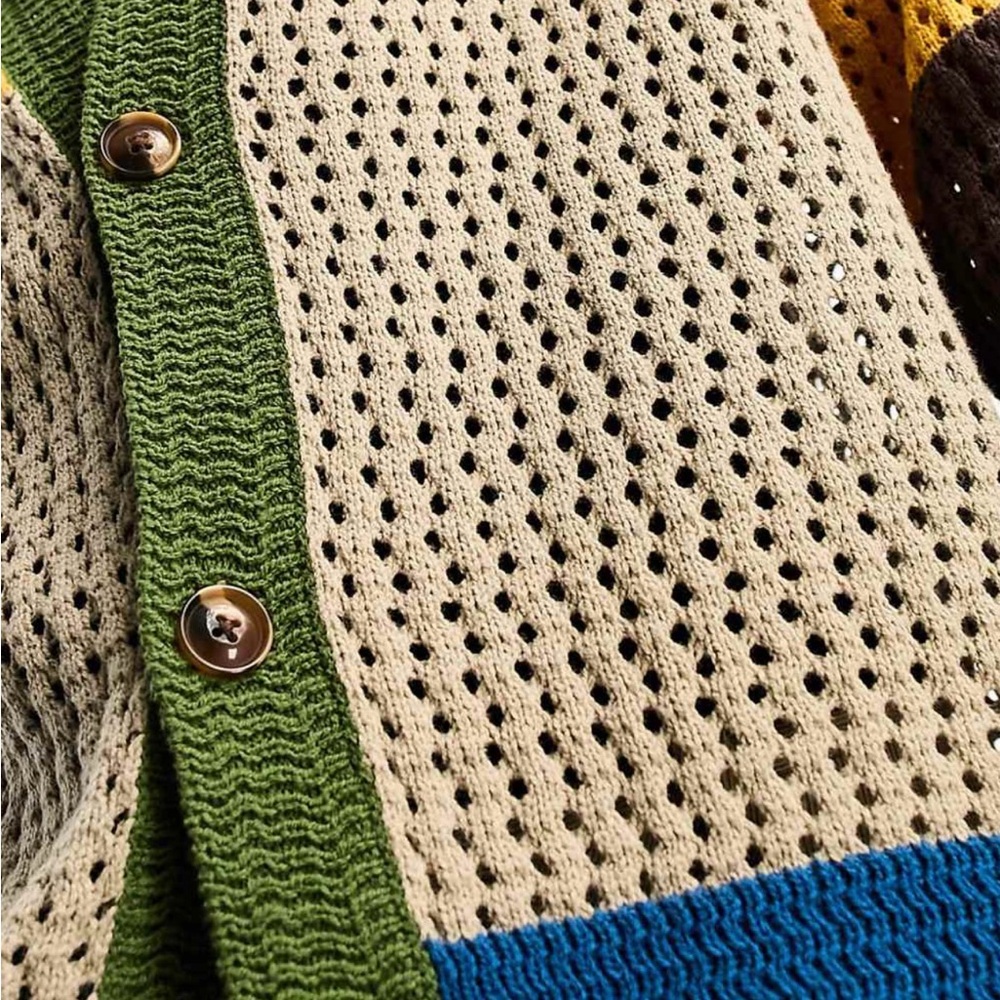 Colorblock Knit Cardigan - Picture 4 of 7